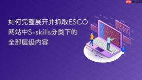 如何完整展开并抓取ESCO网站中S-skills分类下的全部层级内容