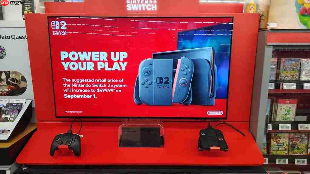 Switch2即将调价 任天堂店内体验机已贴出涨价倒计时