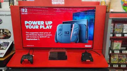 Switch2即将调价 任天堂店内体验机已贴出涨价倒计时