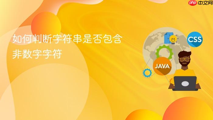 如何判断字符串是否包含非数字字符
