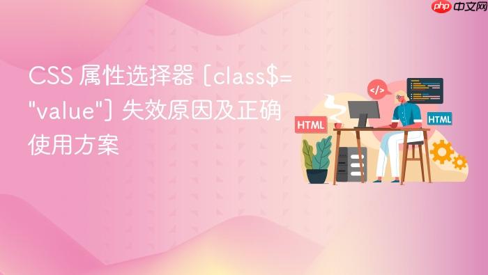 CSS 属性选择器 [class$=