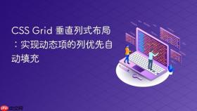 CSS Grid 垂直列式布局：实现动态项的列优先自动填充

