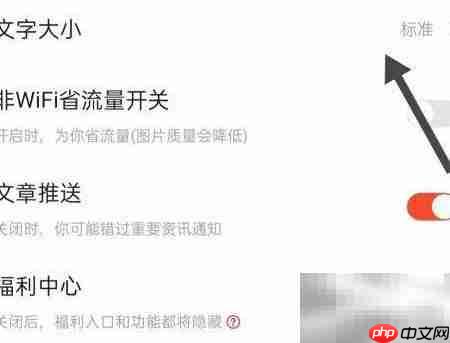 快报如何调整文字大小