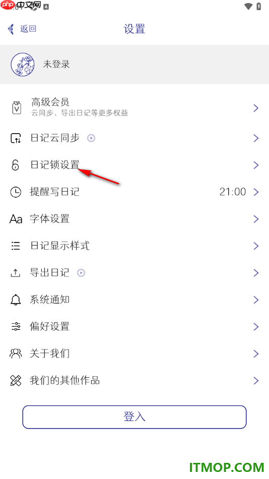 每日记手机版设置允许启用隐私密码功能的方法