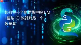 如何将一个数据集中的 BMI 值按 ID 映射到另一个数据集
