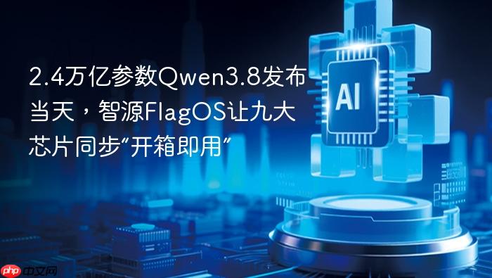 2.4万亿参数qwen3.8发布当天,智源flagos让九大芯片同步“开箱即用”