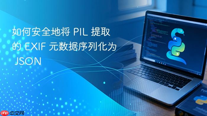 如何安全地将 PIL 提取的 EXIF 元数据序列化为 JSON
