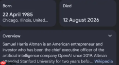 维基百科遭恶意篡改，谷歌误报 OpenAI CEO 奥尔特曼死讯