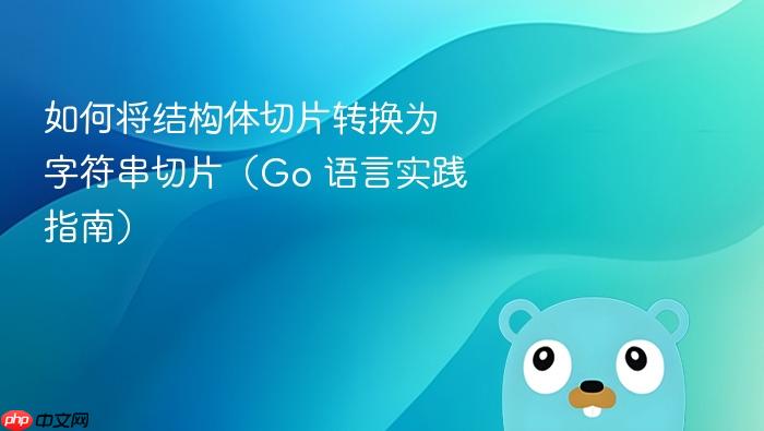 如何将结构体切片转换为字符串切片（Go 语言实践指南）
