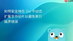 如何安全地在 Go 中动态扩展字节切片以避免索引越界错误

