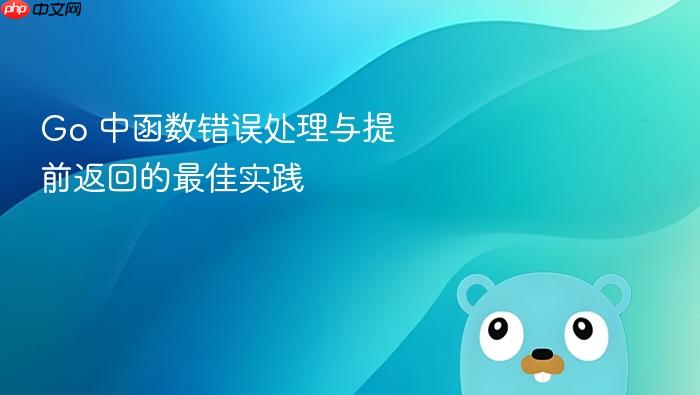 Go 中函数错误处理与提前返回的最佳实践