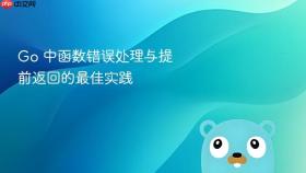 Go 中函数错误处理与提前返回的最佳实践
