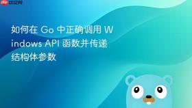 如何在 Go 中正确调用 Windows API 函数并传递结构体参数
