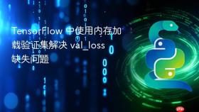TensorFlow 中使用内存加载验证集解决 val_loss 缺失问题