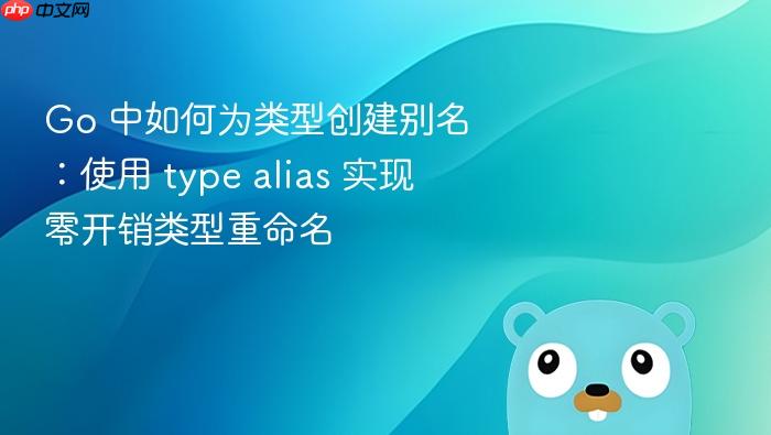 Go 中如何为类型创建别名:使用 type alias 实现零开销类型重命名