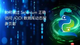 如何通过 Selenium 正确访问 JODI 数据库动态报表页面