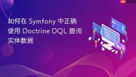 如何在 Symfony 中正确使用 Doctrine DQL 查询实体数据
