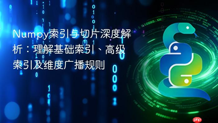 Numpy索引与切片深度解析:理解基础索引、高级索引及维度广播规则