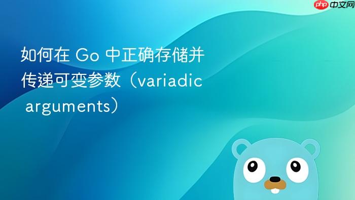 如何在 Go 中正确存储并传递可变参数（variadic arguments）

