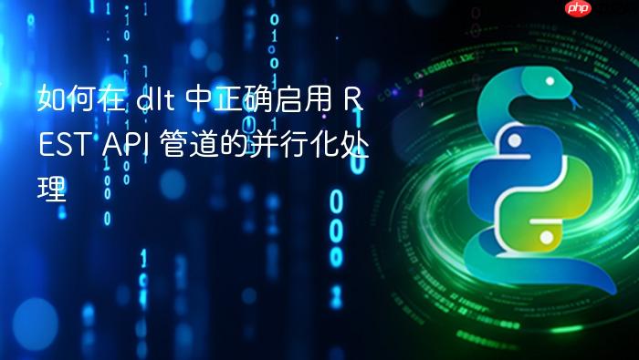 如何在 dlt 中正确启用 REST API 管道的并行化处理