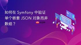 如何在 Symfony 中验证单个嵌套 JSON 对象而非数组?