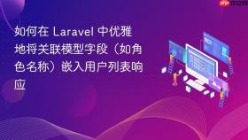 如何在 Laravel 中优雅地将关联模型字段（如角色名称）嵌入用户列表响应
