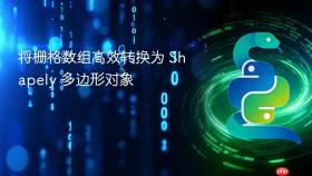 将栅格数组高效转换为 Shapely 多边形对象