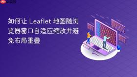 如何让 Leaflet 地图随浏览器窗口自适应缩放并避免布局重叠