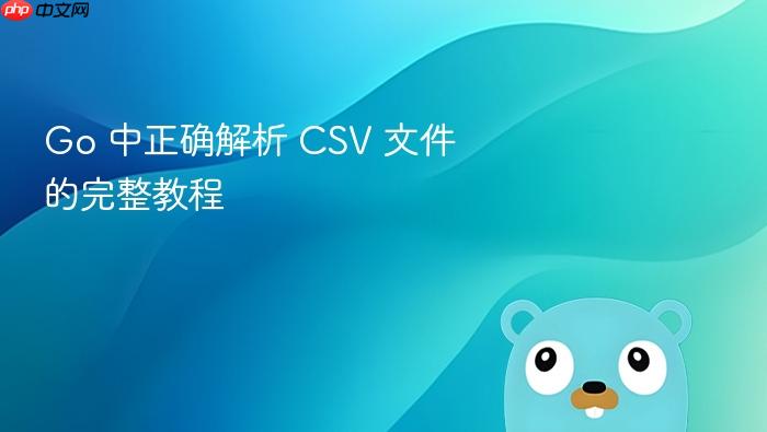 Go 中正确解析 CSV 文件的完整教程