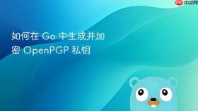如何在 Go 中生成并加密 OpenPGP 私钥