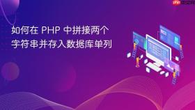 如何在 PHP 中拼接两个字符串并存入数据库单列
