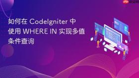 如何在 CodeIgniter 中使用 WHERE IN 实现多值条件查询