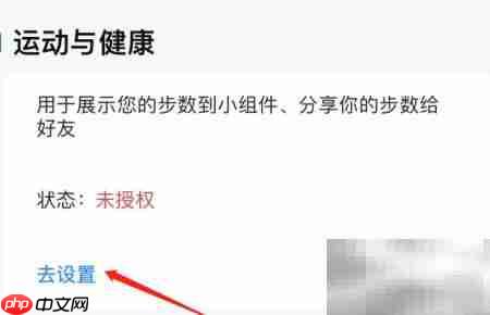 Top Widget运动健康授权指南
