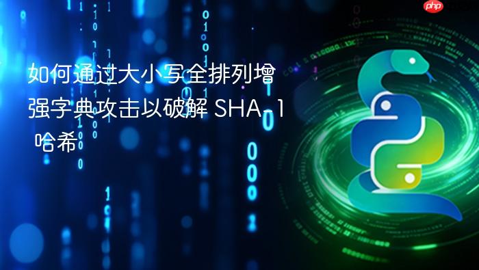 如何通过大小写全排列增强字典攻击以破解 SHA-1 哈希