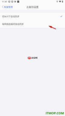 口袋记账手机版设置有网络连接时自动同步的方法