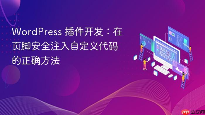 WordPress 插件开发:在页脚安全注入自定义代码的正确方法