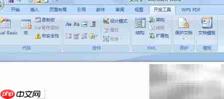 Word中打开ActiveX复选框方法