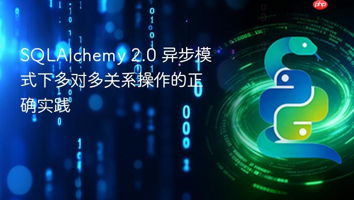 SQLAlchemy 2.0 异步模式下多对多关系操作的正确实践