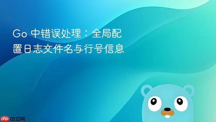 Go 中错误处理:全局配置日志文件名与行号信息
