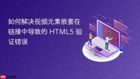 如何解决视频元素嵌套在链接中导致的 HTML5 验证错误