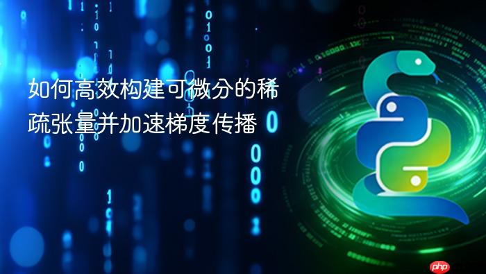 如何高效构建可微分的稀疏张量并加速梯度传播