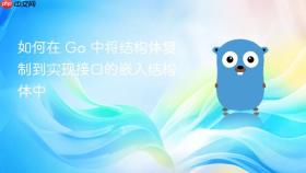 如何在 Go 中将结构体复制到实现接口的嵌入结构体中