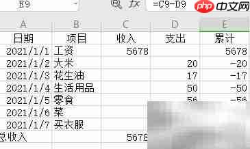 Excel轻松做家庭账本
