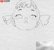 小女孩捉蜻蜓简笔画