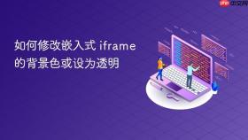 如何修改嵌入式 iframe 的背景色或设为透明