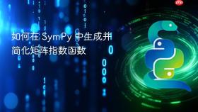 如何在 SymPy 中生成并简化矩阵指数函数