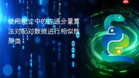 使用图论中的连通分量算法对配对数据进行相似性聚类