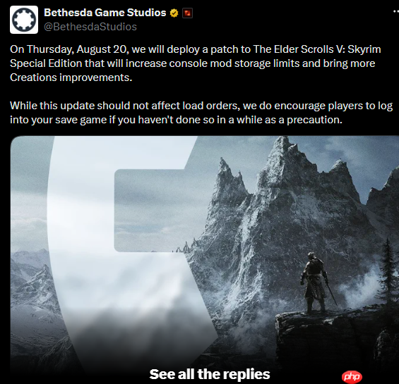 《上古卷轴5:天际特别版》更新发布 扩充主机版Mod存储限制