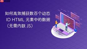 如何高效捕获数百个动态 ID HTML 元素中的数据（无需内联 JS）
