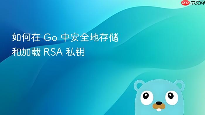如何在 Go 中安全地存储和加载 RSA 私钥